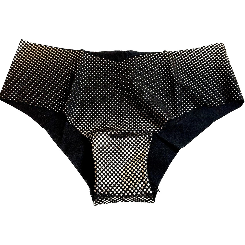 Victoria's Secret Underwear Women's XS Cheeky Panty Gold Polkadot
